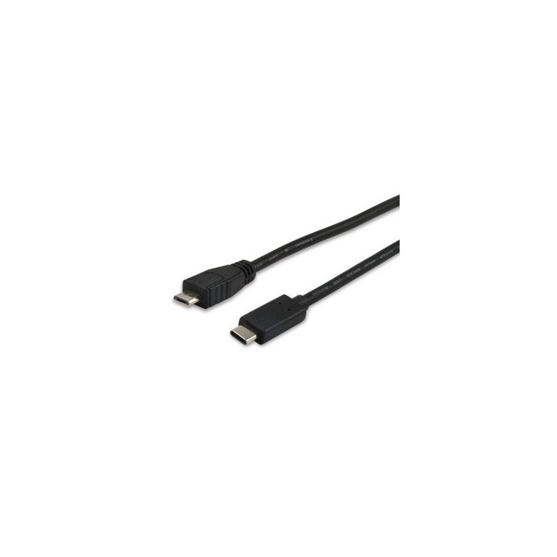 Equip Kabel USB-C 2.0 - micro B St/St 1.00m schwarz Polybeutel - 12888407