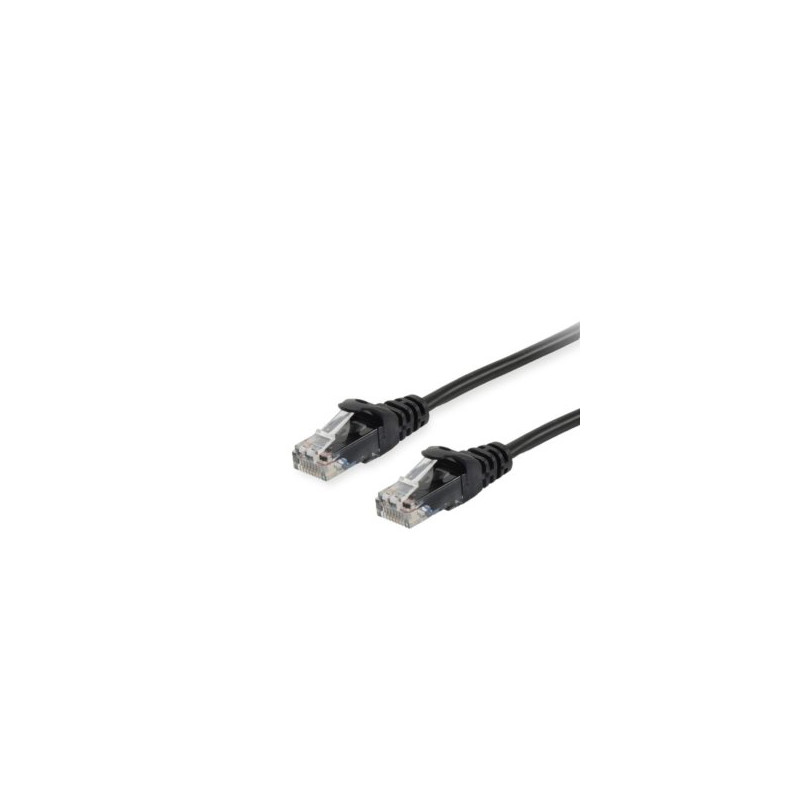 Equip Patchkabel Cat6 U/UTP 2xRJ45 7.50m schwarz Polybeutel - 625455