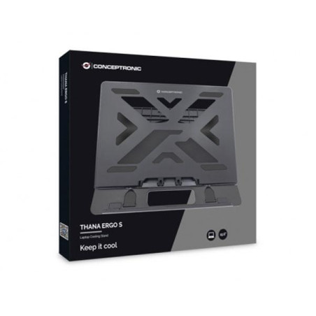 Base refrigeradora Conceptronic Thana Ergo S / Hasta 15.6 Pulg. / Ergonomica / 7 niveles de altura / THANA03B - APO-011