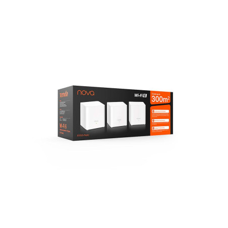 Tenda EX3(3-PACK) - Mesh WiFi 6 - Kit 3 unidades - AX1500 - 2 x 3dBi - 1 x WAN - 1 x LAN - 2,4/5GHz - RD-122