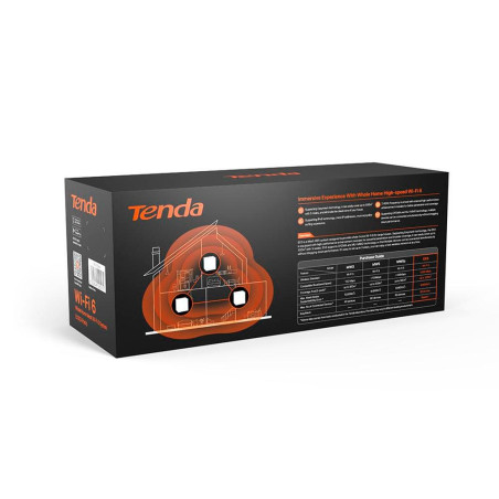 Tenda EX3(3-PACK) - Mesh WiFi 6 - Kit 3 unidades - AX1500 - 2 x 3dBi - 1 x WAN - 1 x LAN - 2,4/5GHz - RD-122